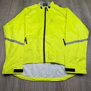 Showers Pass Club Pro Mens Bright Yellow-Green Waterproof Cycling Jacket Size XL